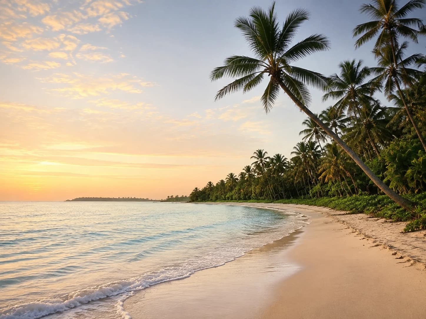 View from The quiet coast at dawn